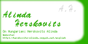 alinda herskovits business card